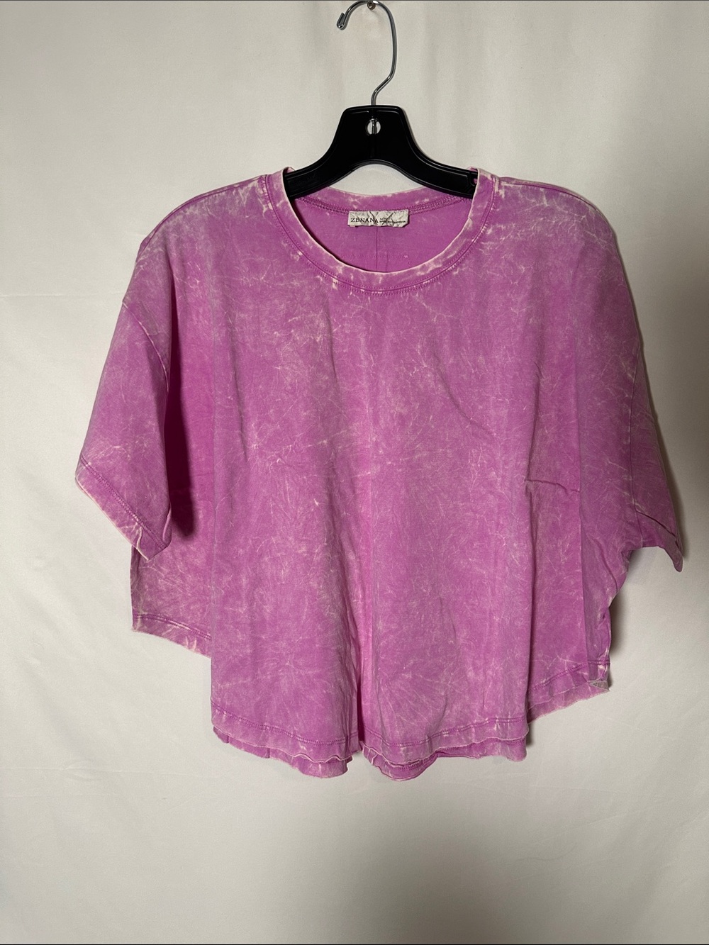 Zenana Outfitters Washed Crop Tee - Lavender Pink